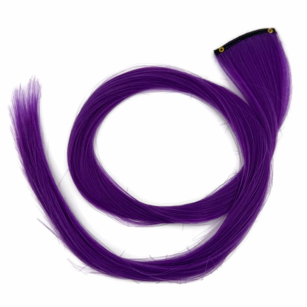 Purple Clip-In Hair Extensions - 16 Pieces